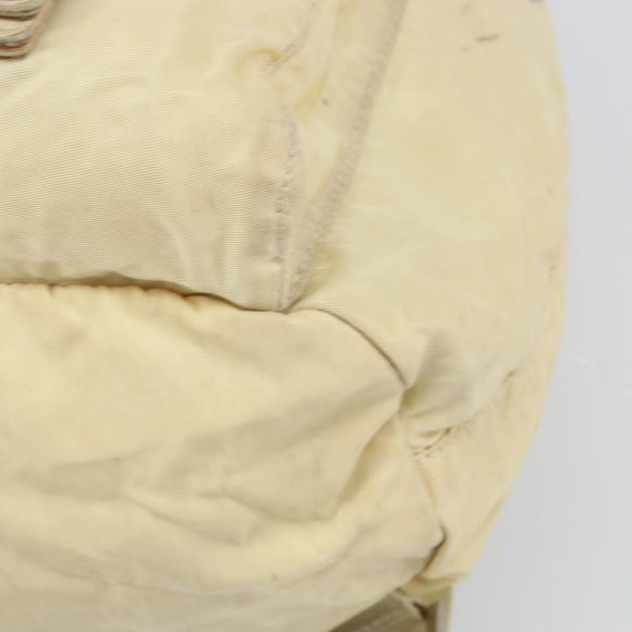 PRADA Backpack Nylon Ivory Silver Auth ka2156