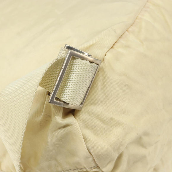 PRADA Backpack Nylon Ivory Silver Auth ka2156