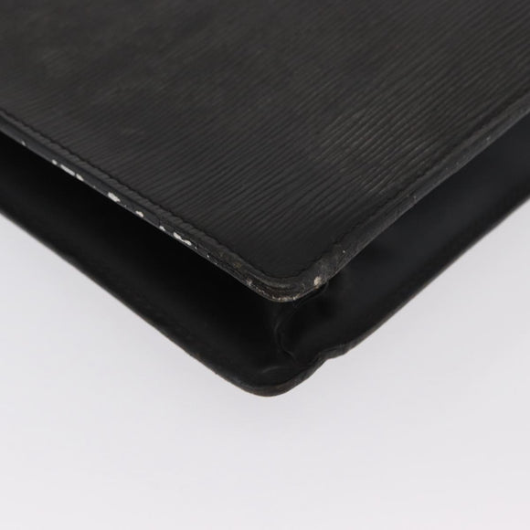 LOUIS VUITTON Epi Porte Documents Bandouliere Briefcase Black M54462 Auth ka2157