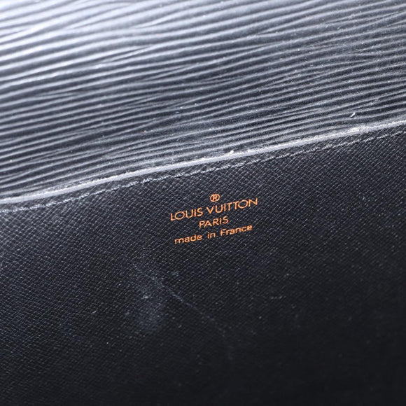 LOUIS VUITTON Epi Porte Documents Bandouliere Briefcase Black M54462 Auth ka2157