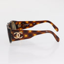 CHANEL Sunglasses plastic Brown CC Auth ka2158-7