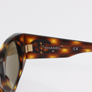 CHANEL Sunglasses plastic Brown CC Auth ka2158-9