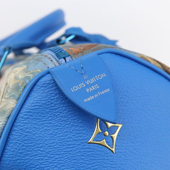 LOUIS VUITTON Masters Collection RUBENS Speedy 30 Bag Blue M43305 Auth ka215SM
