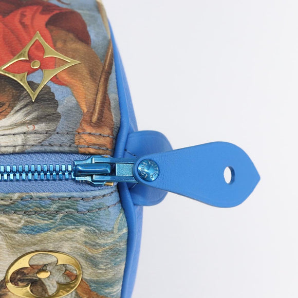 LOUIS VUITTON Masters Collection RUBENS Speedy 30 Bag Blue M43305 Auth ka215SM