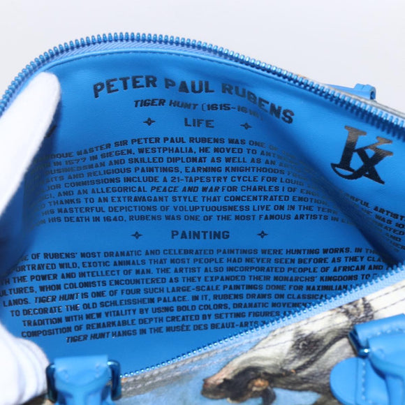 LOUIS VUITTON Masters Collection RUBENS Speedy 30 Bag Blue M43305 Auth ka215SM