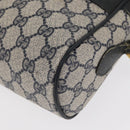 GUCCI GG Supreme Sherry Line Shoulder Bag PVC Navy Gold 68 02 005 Auth ka216-15