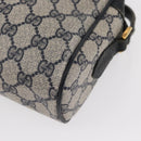 GUCCI GG Supreme Sherry Line Shoulder Bag PVC Navy Gold 68 02 005 Auth ka216-17