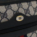 GUCCI GG Supreme Sherry Line Shoulder Bag PVC Navy Gold 68 02 005 Auth ka216-19