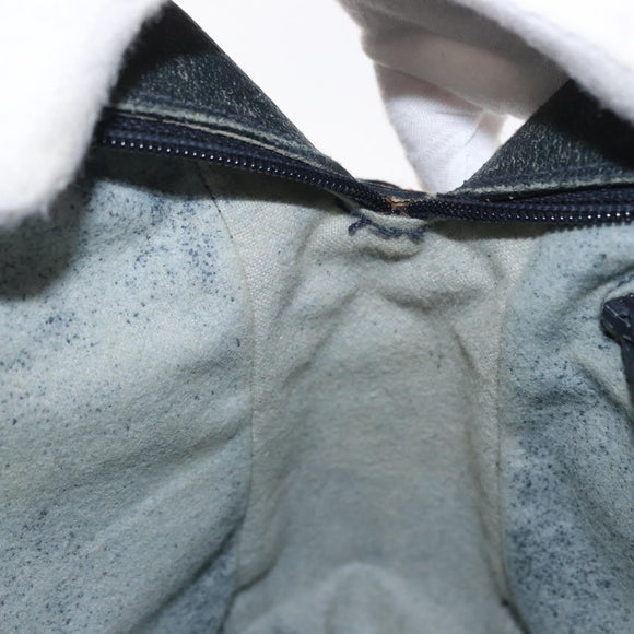 GUCCI GG Supreme Sherry Line Shoulder Bag PVC Navy Gold 68 02 005 Auth ka216