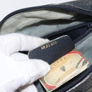 GUCCI GG Supreme Sherry Line Shoulder Bag PVC Navy Gold 68 02 005 Auth ka216-12