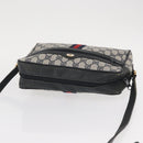 GUCCI GG Supreme Sherry Line Shoulder Bag PVC Navy Gold 68 02 005 Auth ka216-7