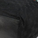 GUCCI GG Canvas Web Sherry Line Hand Bag Black 131230 Auth ka2166-15