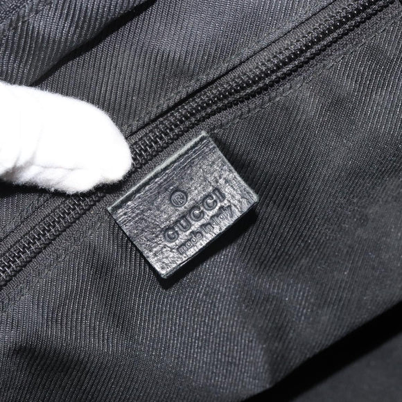 GUCCI GG Canvas Web Sherry Line Hand Bag Black 131230 Auth ka2166