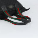 GUCCI GG Canvas Web Sherry Line Hand Bag Black 131230 Auth ka2166-7