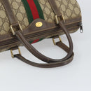 GUCCI GG Supreme Web Sherry Line Hand Bag PVC Beige Gold 24 012 3842 Auth ka2171-7