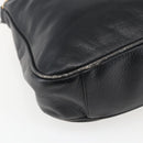 GUCCI Bamboo Shoulder Bag Leather 2way Black Gold 001 2113 1638 Auth ka2177-9