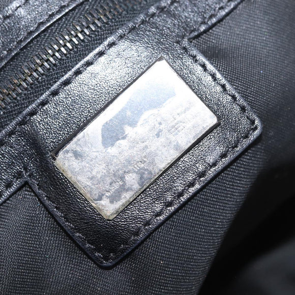 FENDI Zucchino Canvas Tote Bag Brown Silver Auth ka2178