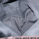 FENDI Zucchino Canvas Tote Bag Brown Silver Auth ka2178-11