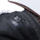 FENDI Zucchino Canvas Tote Bag Brown Silver Auth ka2178-20