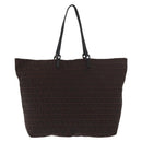 FENDI Zucchino Canvas Tote Bag Brown Silver Auth ka2178-13