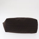 FENDI Zucchino Canvas Tote Bag Brown Silver Auth ka2178-5