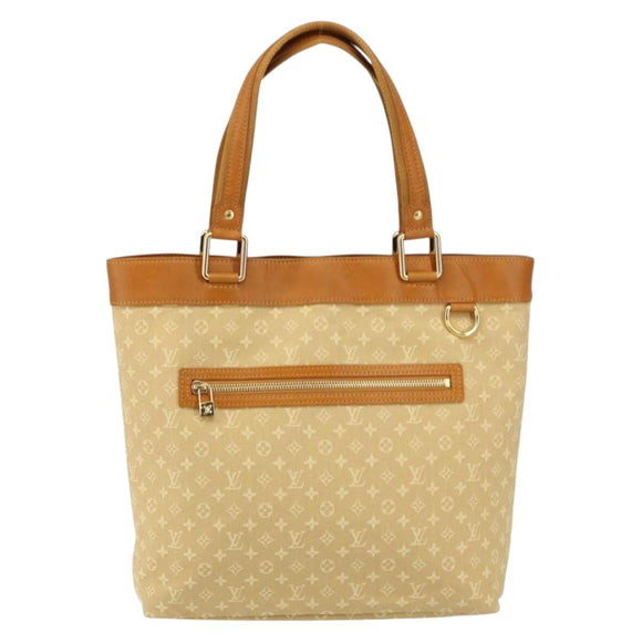 LOUIS VUITTON Monogram Mini Lucille GM Tote Bag Beige M92683 LV Auth ka218