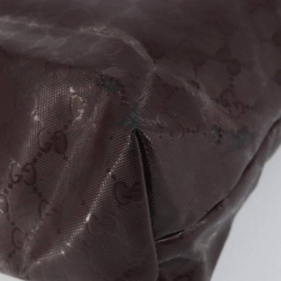 GUCCI GG Implementation Tote Bag PVC Bordeaux 211137 Auth ka2183