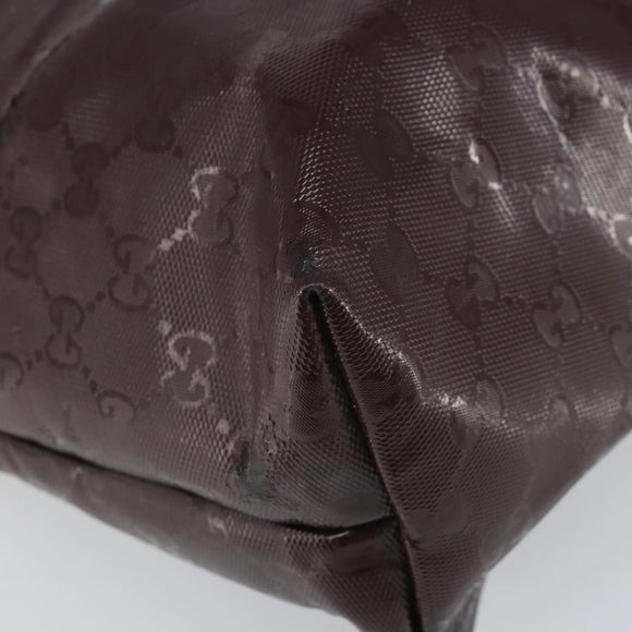 GUCCI GG Implementation Tote Bag PVC Bordeaux 211137 Auth ka2183