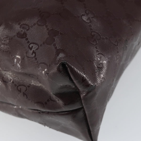 GUCCI GG Implementation Tote Bag PVC Bordeaux 211137 Auth ka2183