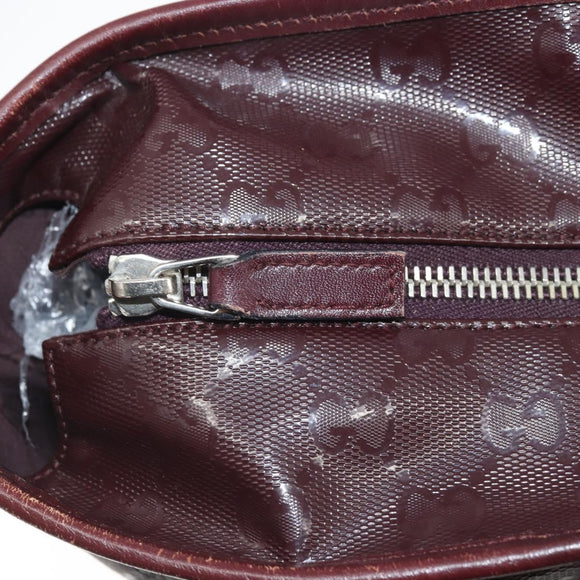 GUCCI GG Implementation Tote Bag PVC Bordeaux 211137 Auth ka2183