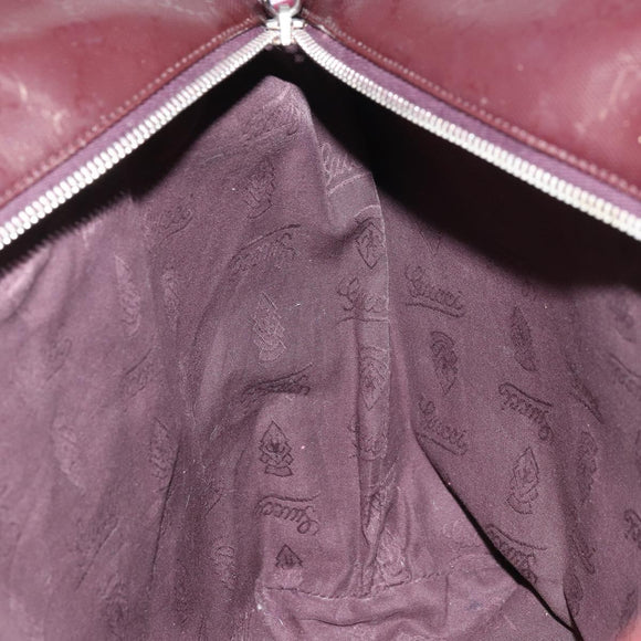 GUCCI GG Implementation Tote Bag PVC Bordeaux 211137 Auth ka2183