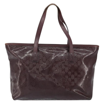 GUCCI GG Implementation Tote Bag PVC Bordeaux 211137 Auth ka2183 - 0