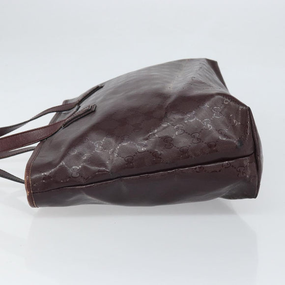 GUCCI GG Implementation Tote Bag PVC Bordeaux 211137 Auth ka2183