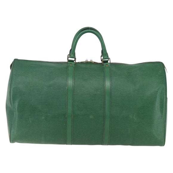 LOUIS VUITTON Epi Keepall 55 Boston Bag Grün M42954 LV Auth ka2185