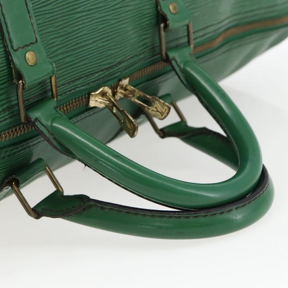 LOUIS VUITTON Epi Keepall 55 Boston Bag Green M42954 LV Auth ka2185
