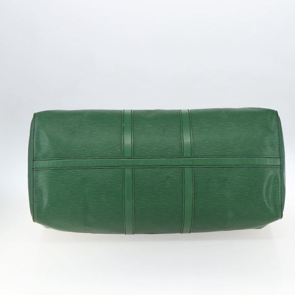 LOUIS VUITTON Epi Keepall 55 Boston Bag Grün M42954 LV Auth ka2185