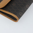 Christian Dior Honeycomb Canvas Chain Shoulder Bag PVC Black Gold Auth ka2188-14