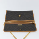 Christian Dior Honeycomb Canvas Chain Shoulder Bag PVC Black Gold Auth ka2188-10