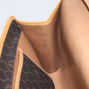 Christian Dior Honeycomb Canvas Chain Shoulder Bag PVC Black Gold Auth ka2188-19