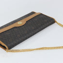 Christian Dior Honeycomb Canvas Chain Shoulder Bag PVC Black Gold Auth ka2188-6