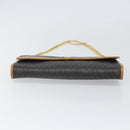 Christian Dior Honeycomb Canvas Chain Shoulder Bag PVC Black Gold Auth ka2188-5