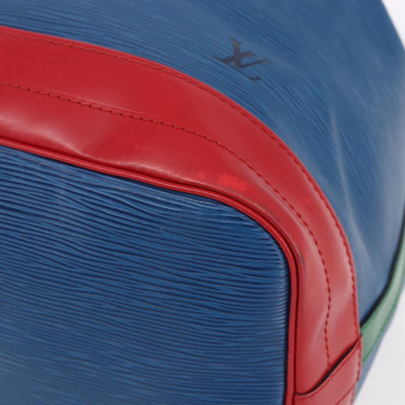LOUIS VUITTON Epi Tricolor Noe Shoulder Bag Blue Red Green M44082 LV Auth ka219