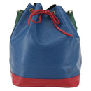 LOUIS VUITTON Epi Tricolor Noe Shoulder Bag Blue Red Green M44082 LV Auth ka219-13