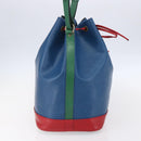 LOUIS VUITTON Epi Tricolor Noe Shoulder Bag Blue Red Green M44082 LV Auth ka219-3