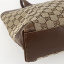 GUCCI GG Canvas Tote Bag Beige 002 1119 Auth ka2196-14