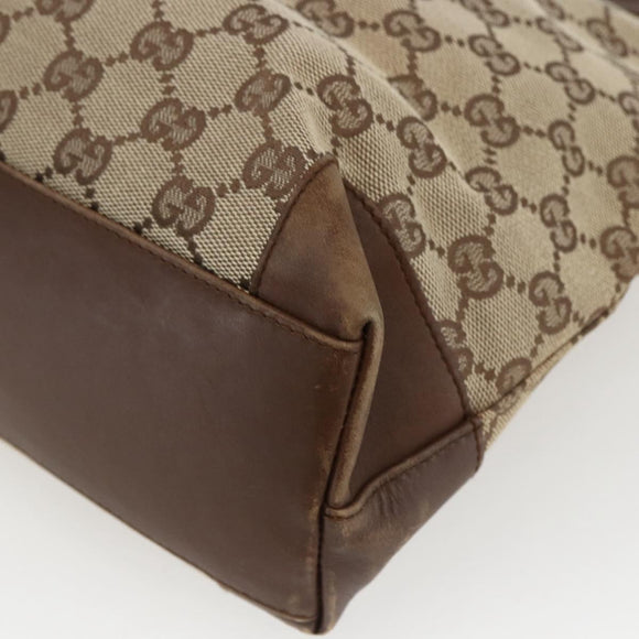 GUCCI GG Canvas Tote Bag Beige 002 1119 Auth ka2196
