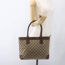 GUCCI GG Canvas Tote Bag Beige 002 1119 Auth ka2196-22