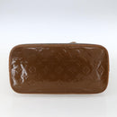 LOUIS VUITTON Monogram Vernis Houston Hand Bag Bronze M91122 LV Auth ka2197-5