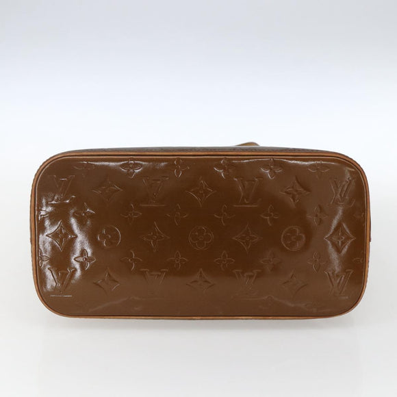 LOUIS VUITTON Monogram Vernis Houston Hand Bag Bronze M91122 LV Auth ka2197