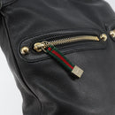 GUCCI Shoulder Bag Leather Black Gold 154392 Auth ka220-18